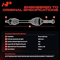Vista 3 de A-Premium Conjunto de eje de eje CV compatible con Chevrolet Cruze 2013 2014 2015, Cruze Limited 2016, L4 1.8L, transmisión automática, lado