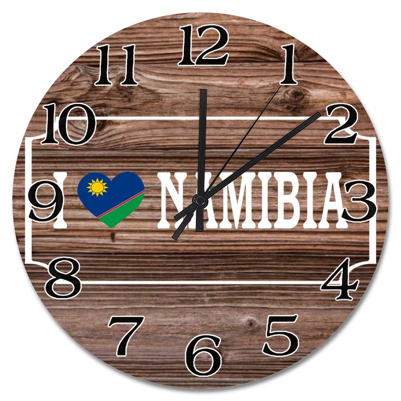 Horloge murale Namibie 38cm en bois noble au design rustique chic