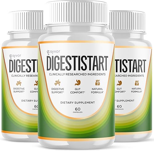 Paquete de 3 cápsulas Digestistart, píldoras probióticas oficiales Digesti Start con todos los ingredientes naturales, suplemento avanzado de apoyo