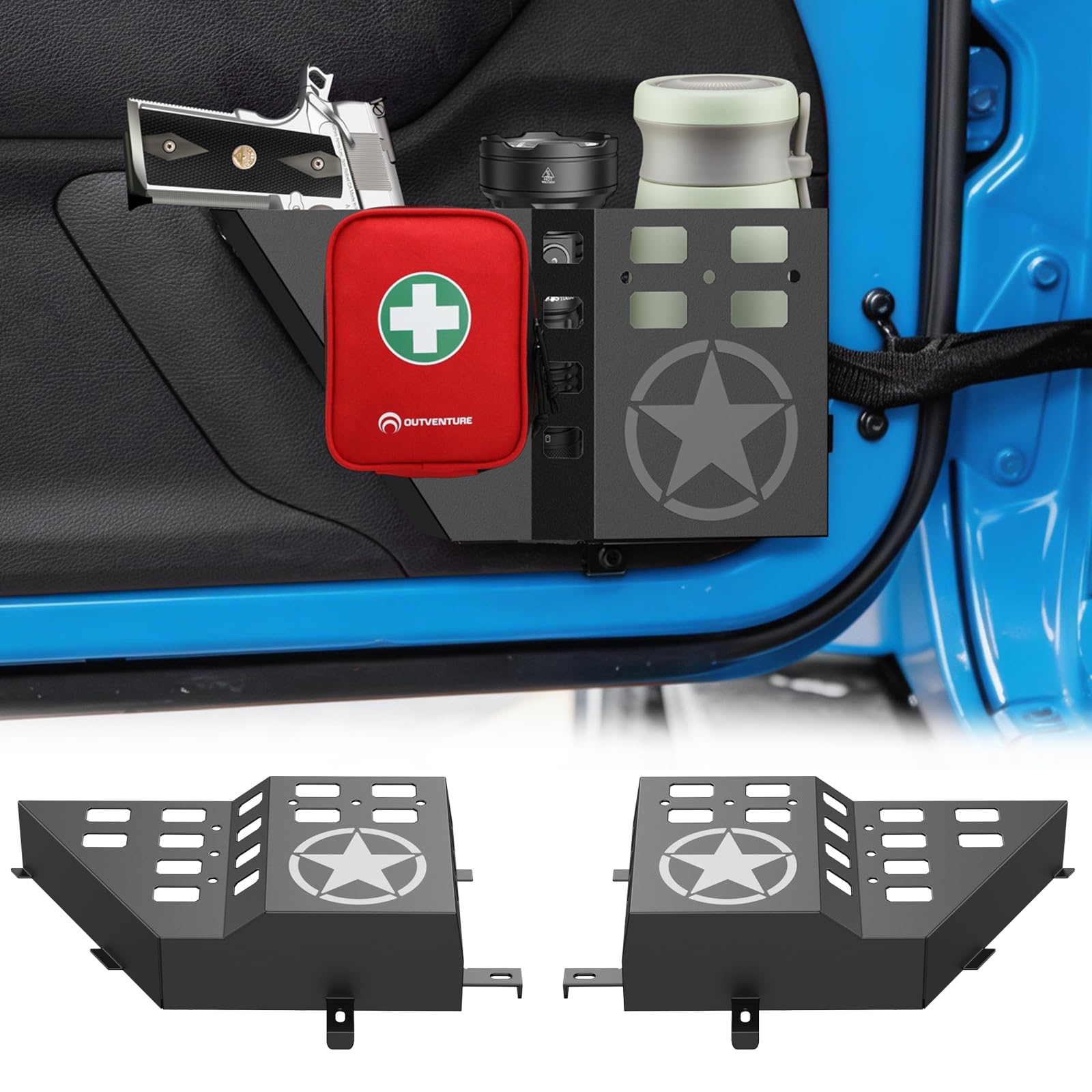 Accessoires rangement porte Wrangler JK JKU pour remplacer les filets