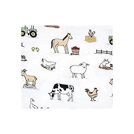 Hudson Baby Unisex Baby Cotton Flannel Receiving Blankets Bundle, Boy Farm, One Size