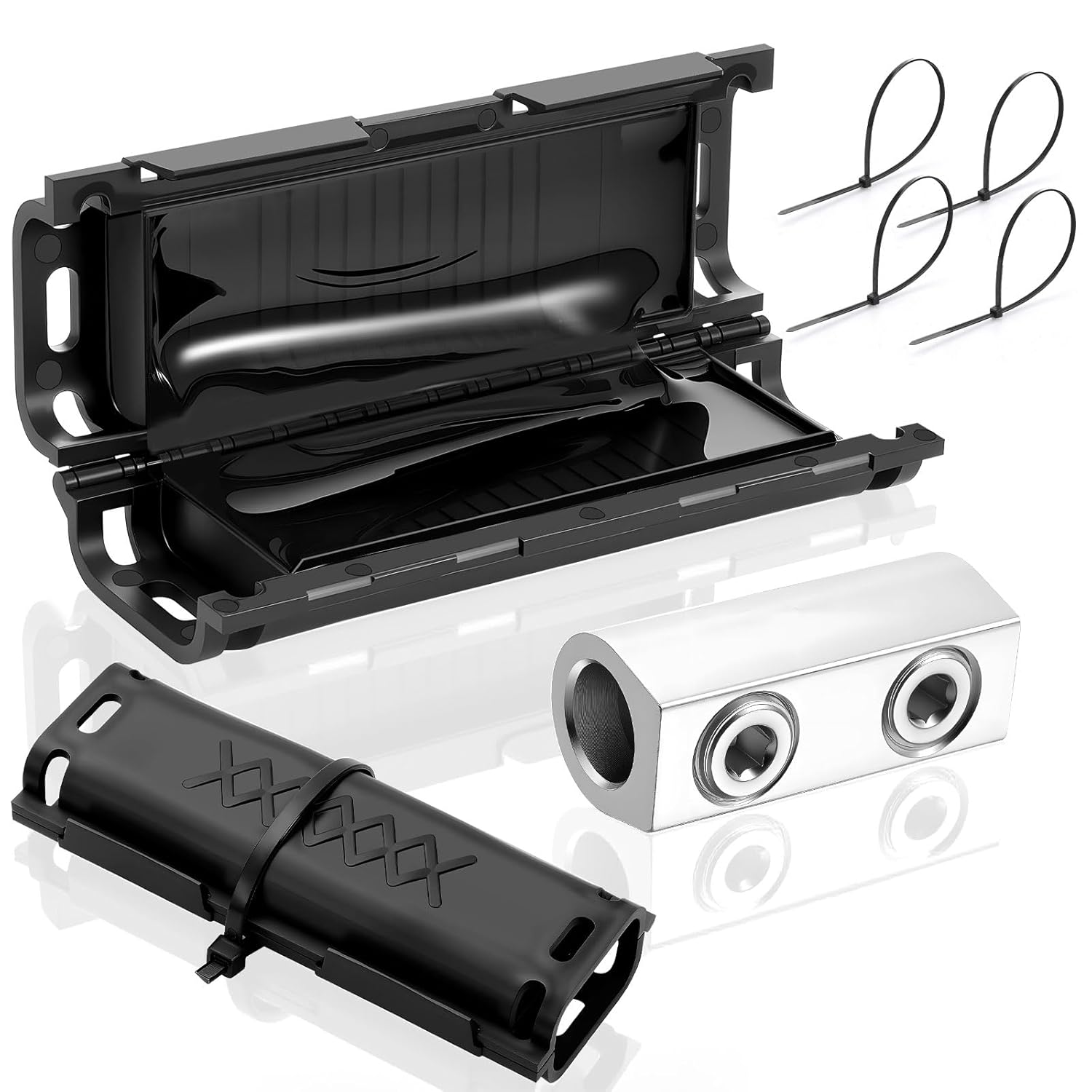 2 Sets Underground Wire Splice Kit Suit with Protective Casing and Ties for 2-4/0 Range Direct Burial Uf Wire Handle up to 600 Volts Maximum Includes Connectors and Electrical Cable