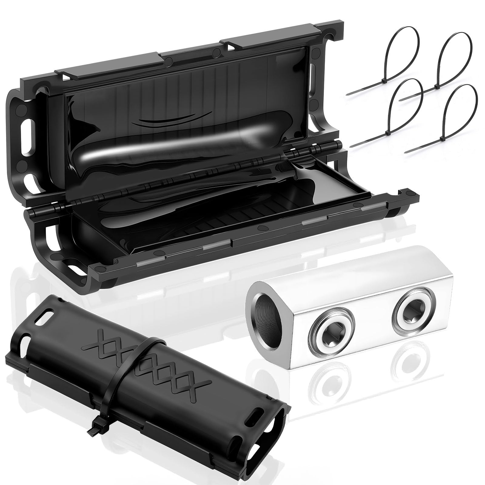 Relaxweex 1 Set Erddraht-Spleiß-Set für 2–4/0 Bereich, UF-Drahtgriff bis zu 600 Volt, inkl. Steckern und Schrumpfschlauch-Elektrokabel