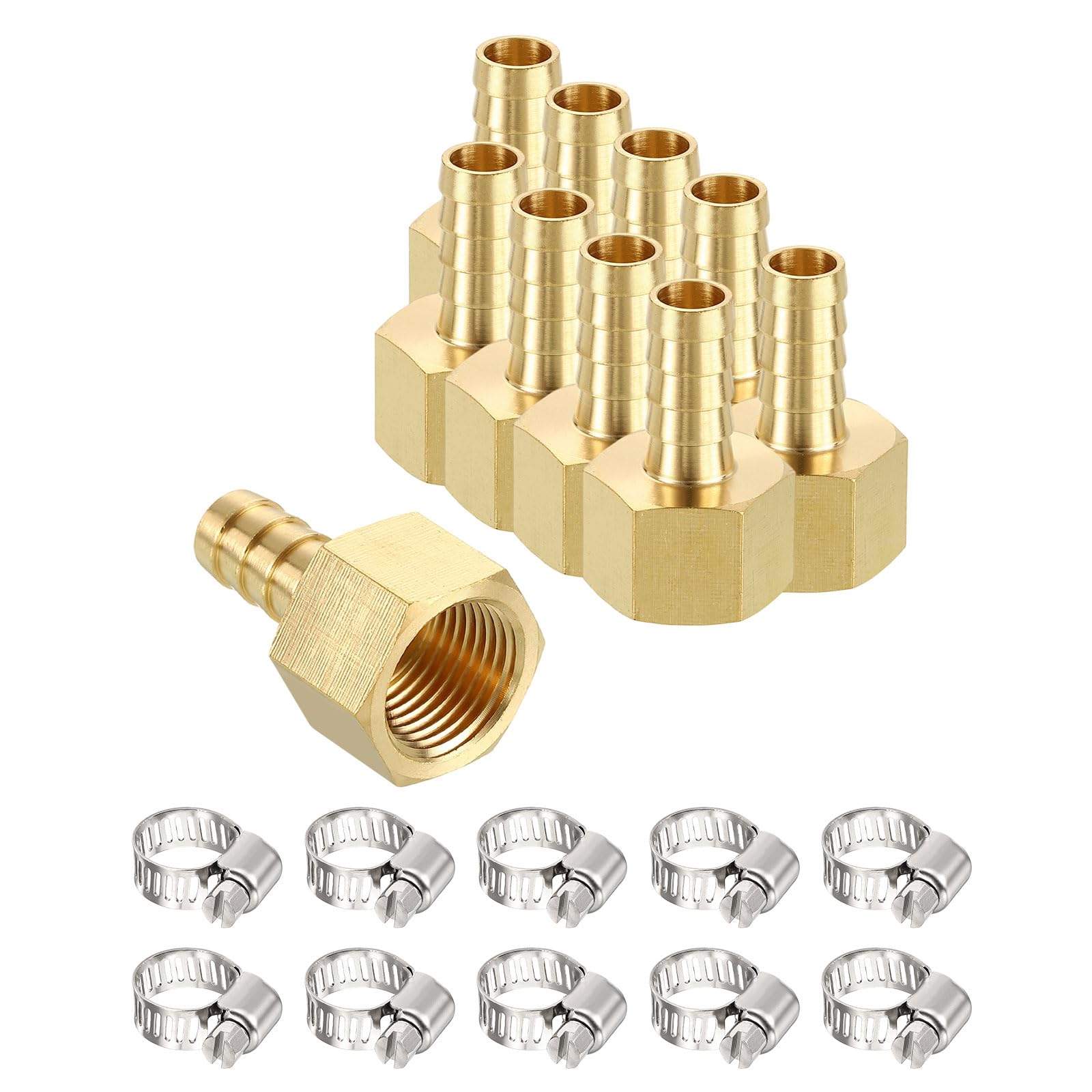 Raccord cannelé 3/8 laiton HARFINGTON, durabilité et colliers en acier inox