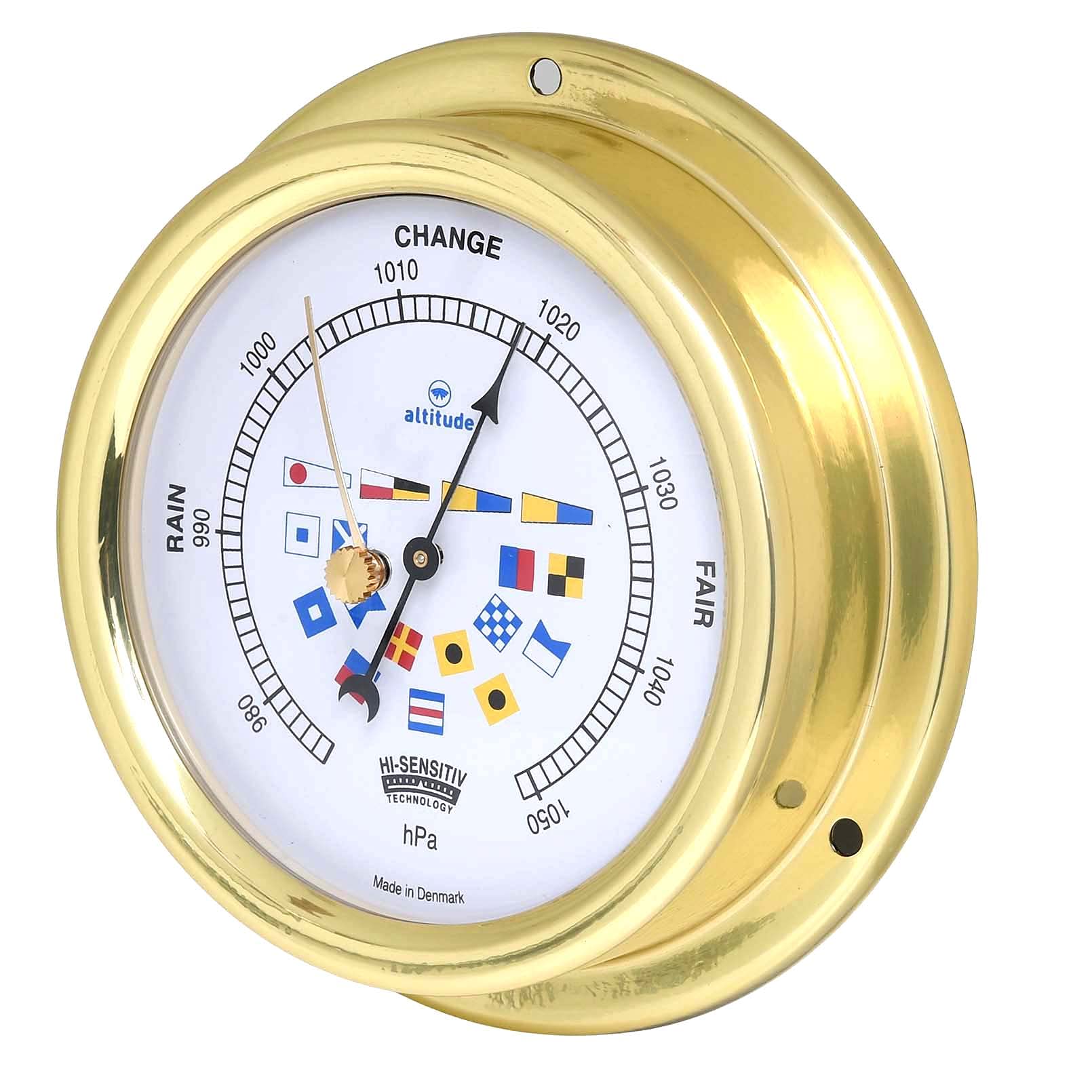 Delite 858sfb Altitude Schiffsbarometer Messing B x H 127 mm x 40 mm