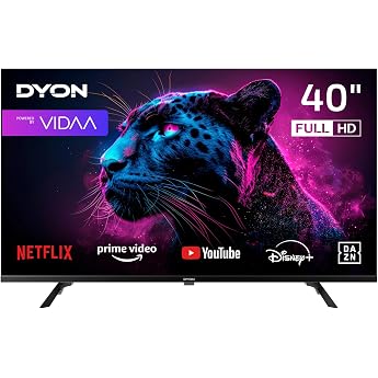 DYON Movie Smart 40 VX-2 TV 40 inches 100 cm Full HD Smart TV HD Triple Tuner DVB-C / -S2 / -T2 App Store Prime Video Netflix YouTube DAZN Disney + Model 2023