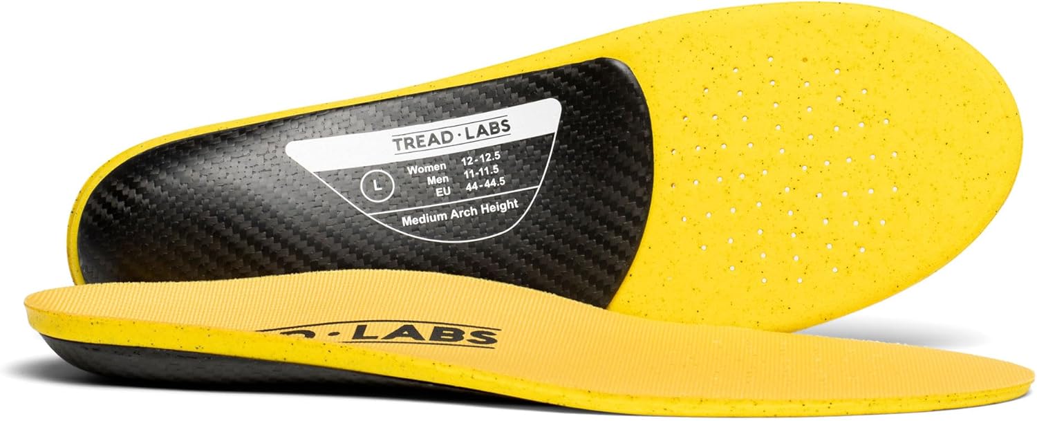 Tread Labs Dash Insoles – Carbon Fiber Insoles for Men & Women – Running Insoles & Training Shoe Inserts – Extra-Firm Performance Arch Support – Replaceable Top Covers, Million-Mile Guarantee