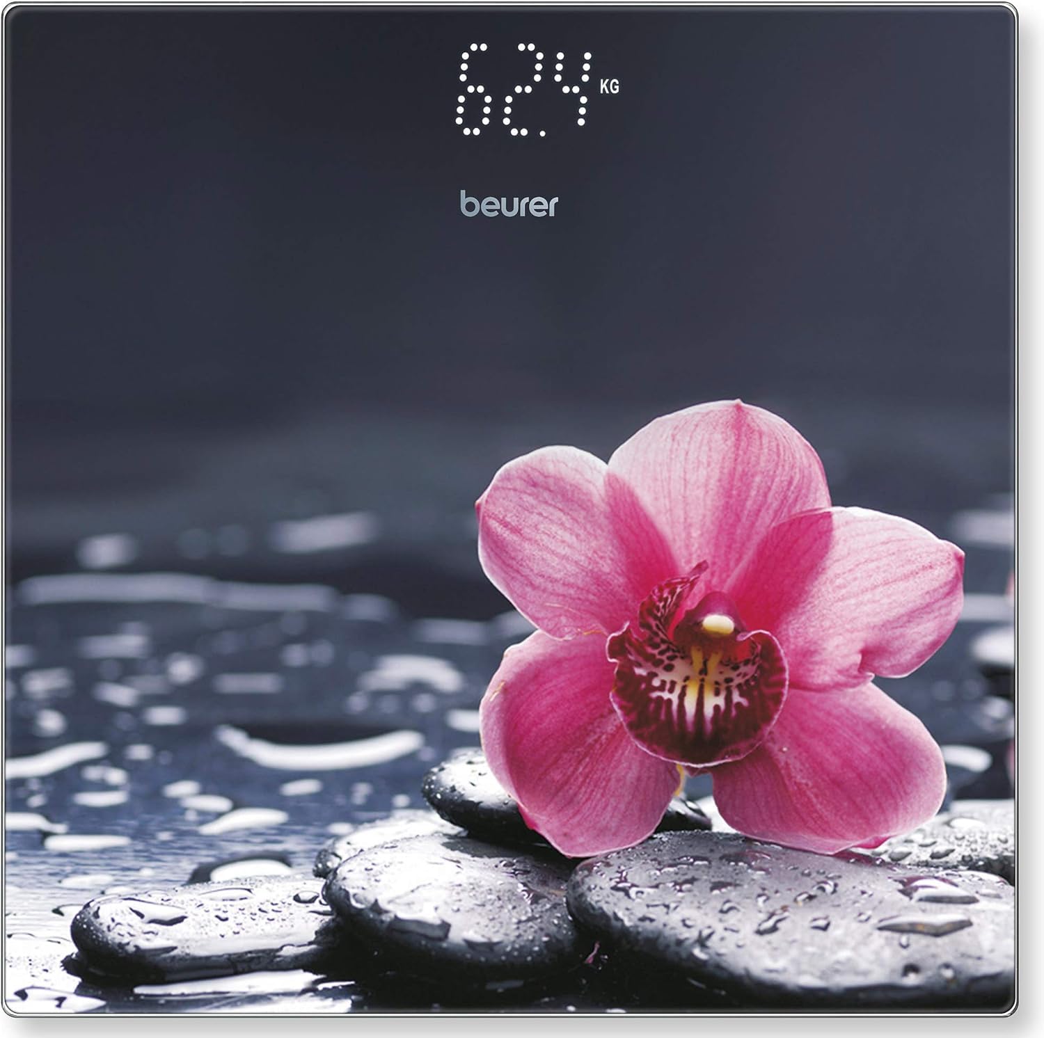 Beurer GS 215 Relax, Bilancia in Vetro con Display LED Magic