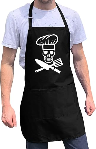 ApronMen - Funny Apron For Men - BBQ Gifts for Men & Unique Gifts for Fathers - Mens Black Aprons for Grilling