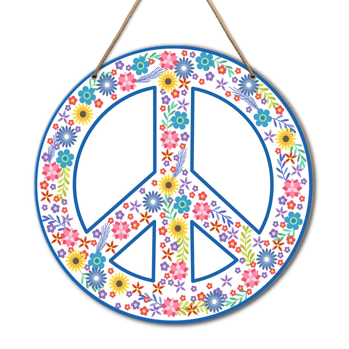 Peace Signs Wall Decor, Peace Sign for Front Door Home Living Room Bedroom Decoration, Peace And Love Sign, World Peace Hanging Signs Decor