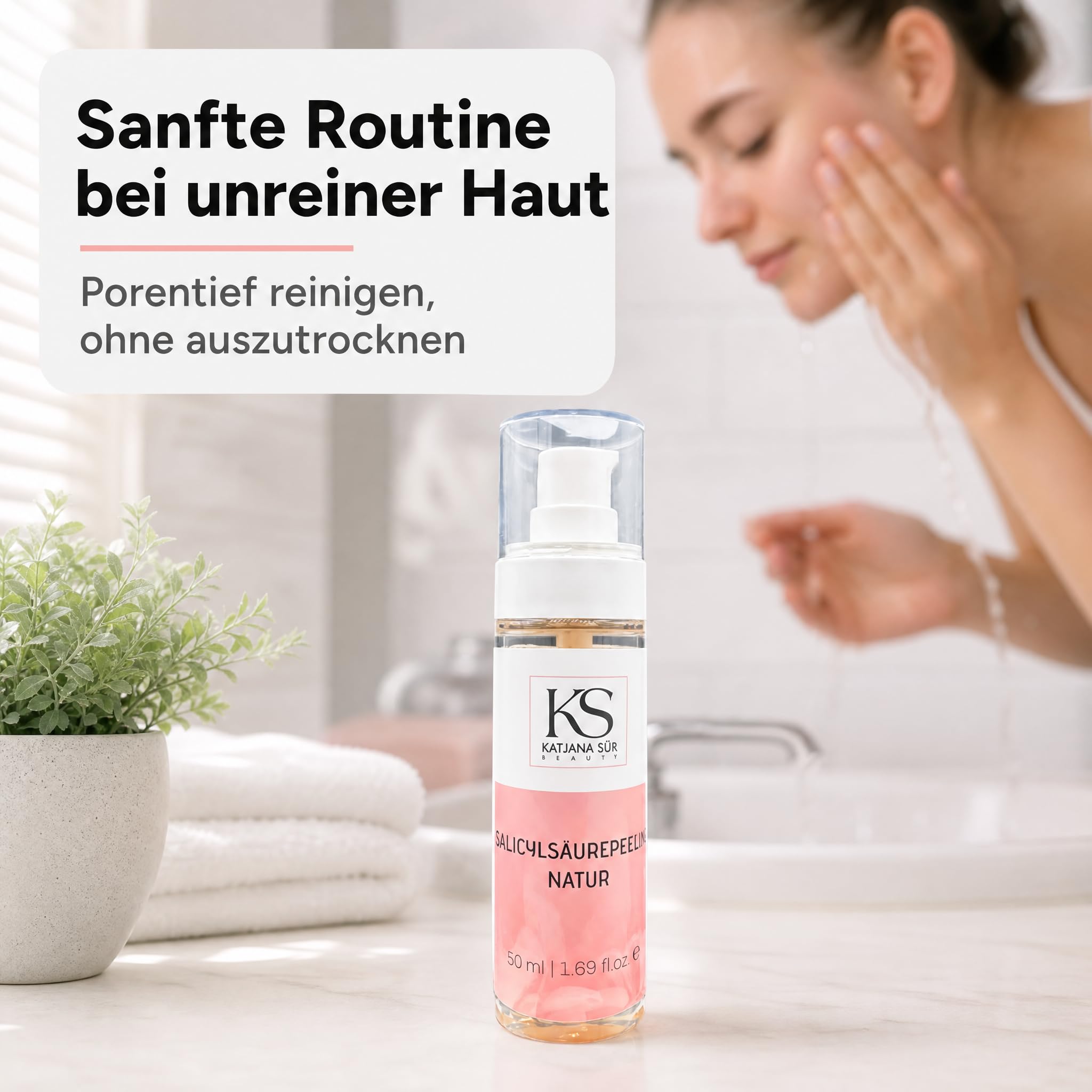 KS Beauty Salicylsäure Gesicht Peeling, 2% BHA, Panthenol, 50 ml