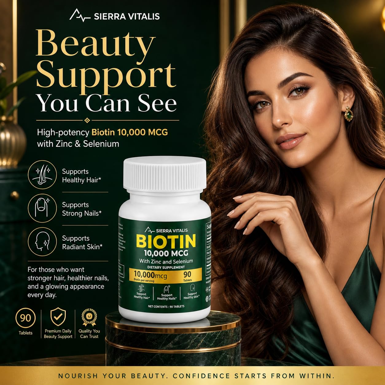 Biotin 10000mcg with Zinc & Selenium - Hair Growth Vitamins for Women & Men — Amazon image 8