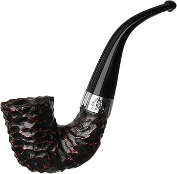 Peterson Pipes Donegal Rocky Series - Rusticated Collectible Briar Wood Pipe, Made in Ireland, Fishtail, 3mm 05 Calabash
