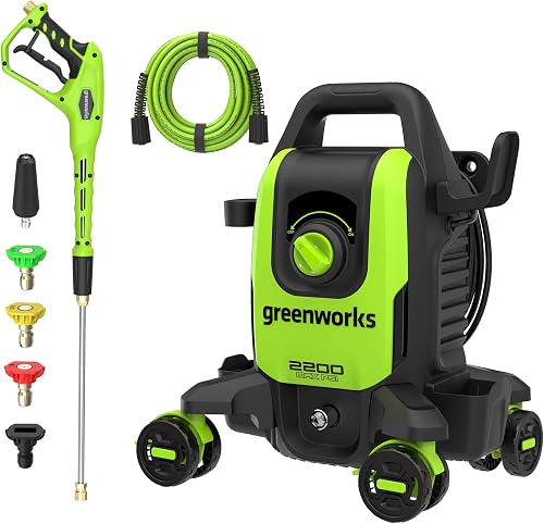 Greenworks 2200 PSI electric pressure washer with pro-style wand