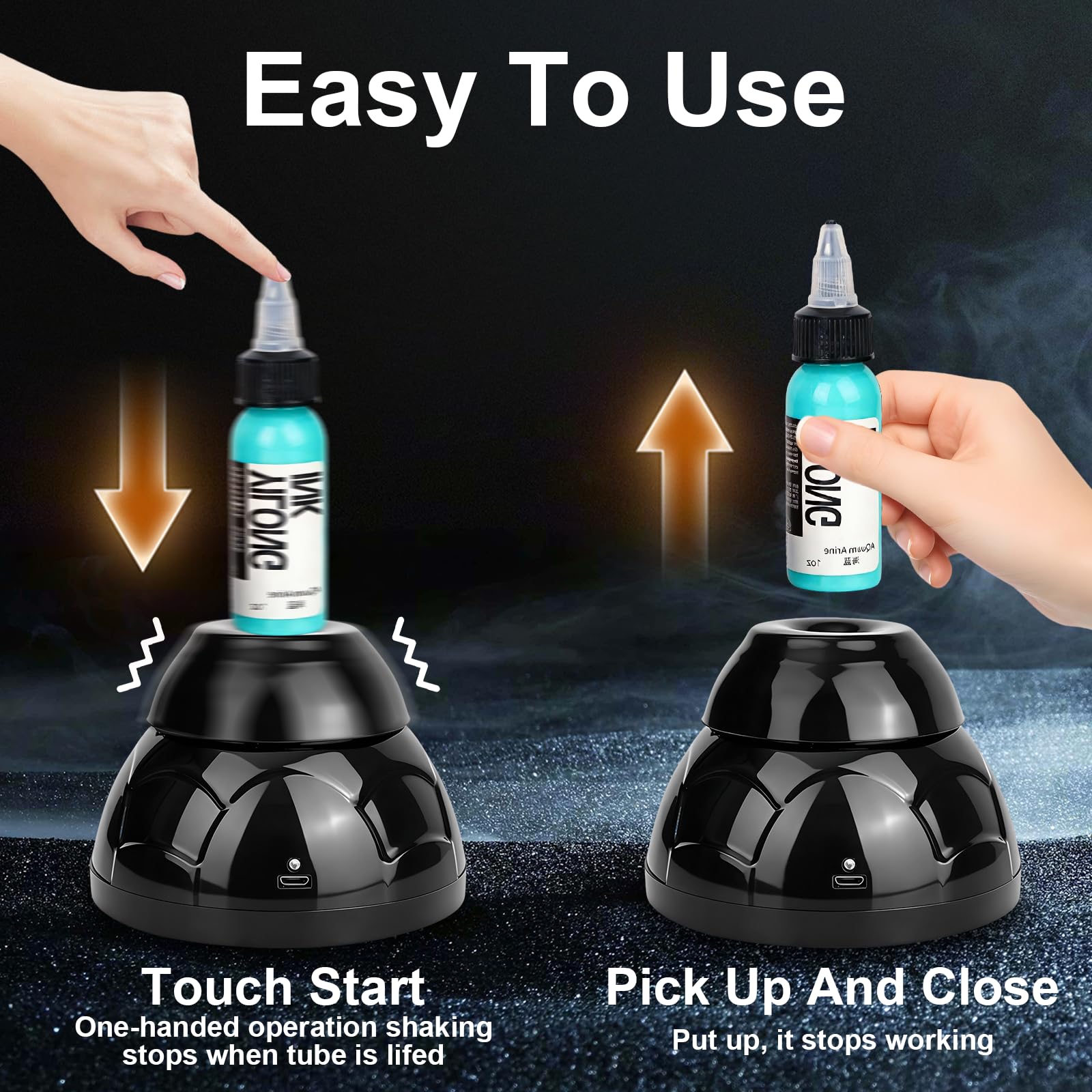 Mini Mezclador Vortex, 5200 RPM Mini Mezclador de Vórtice para Salones de Uñas, Agitador Vortex para Mezcla de Laboratorio, Esmalte de Uñas, Tinta de Tatuaje, Mezcla de Pinturas Acrílicas