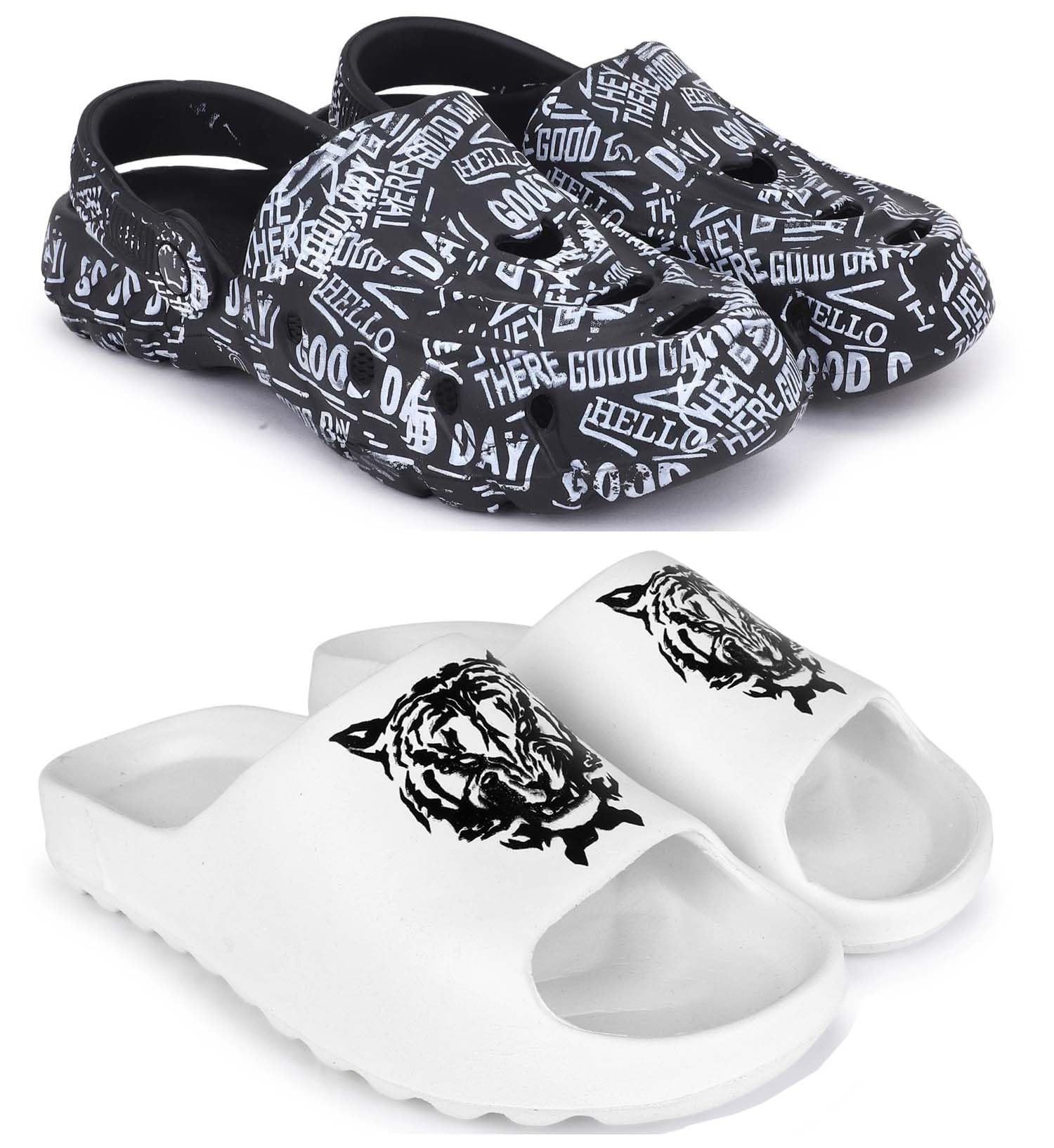Combo Pack of 2 Slipper/Flip Flops/Slides/Clogs/Sandals for Men (Cl-Guday Vs YEE-Tiger & Cutstar)-image-46