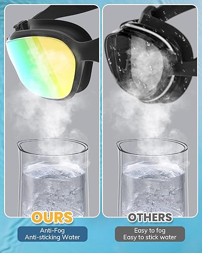Miniatura 3 de Swimming Goggles 2 Pack, Professional Anti Fog No Leaking UV Protection Swim Goggles for Women Men Adult Youth