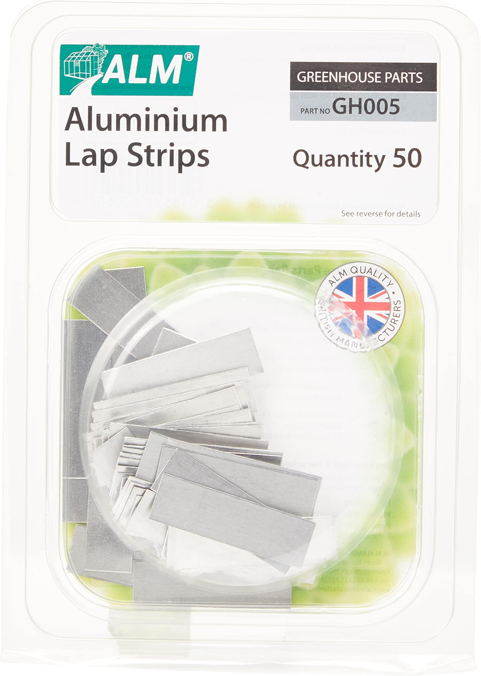 ALM GH005 Flat Aluminium Lap Strip,40mm L x 12mm W