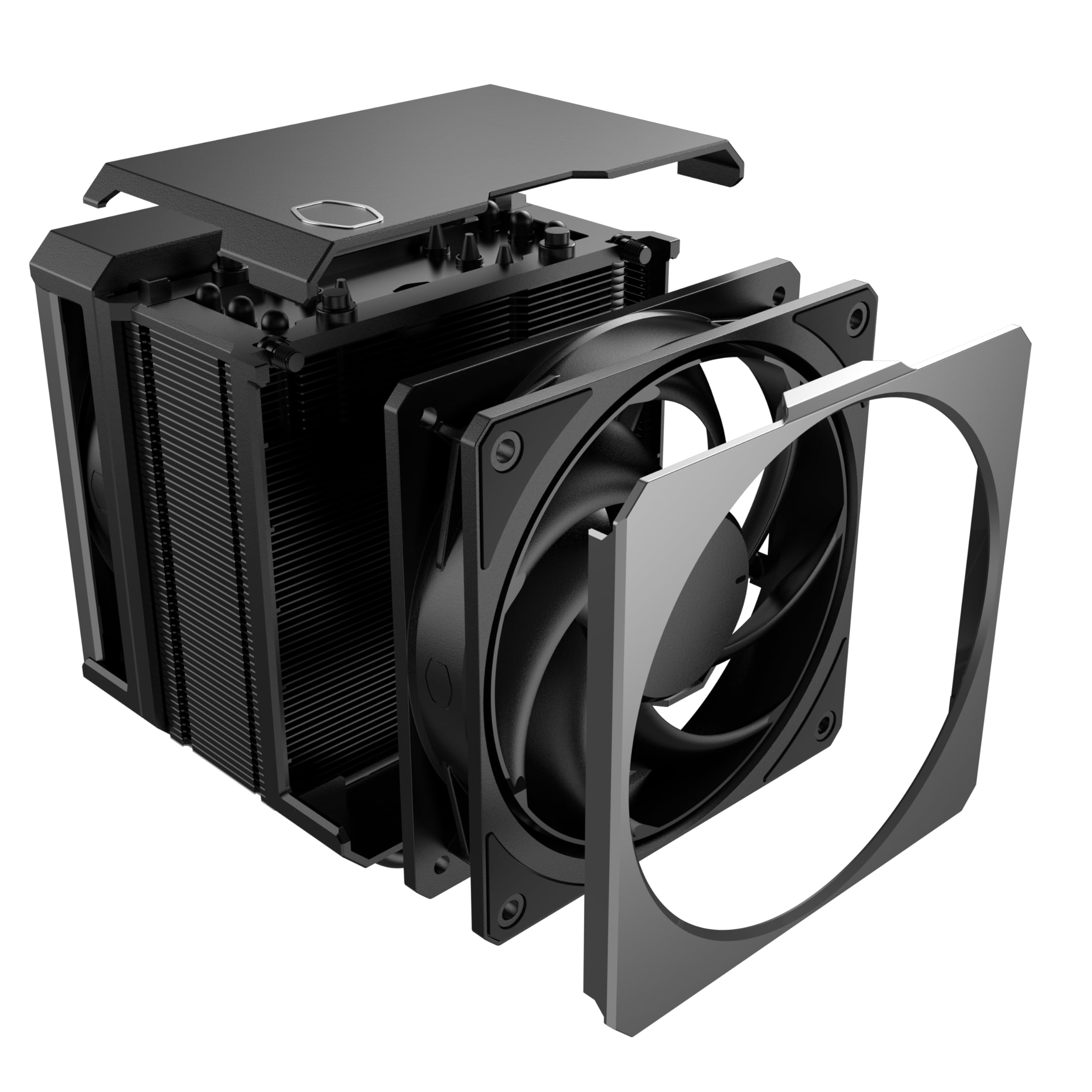 Cooler Master Hyper CPU Air Cooler – 120mm High Performance PWM Fan, 4 Copper Heat Pipes, Aluminum Top Cover, Low Noise & Easy Installation, AMD AM5/AM4 & Intel LGA 1851/1700/1200, Black: Cooler Master Hyper 612 APEX CPU Air Cooler, Dual Mobius 120 PWM Fan, Superconductive Composite 6 Copper Heat Pipes, 159mm Tall, Sleek Top Cover, AMD Ryzen AM5|AM4, Intel LGA 1851|1700 Brackets
