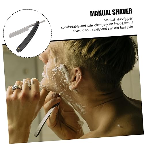 Miniatura 4 de FOMIYES 3pcs rasuradora para hombre Natural Wood Scale Handmade straight beard razor men razors for shaving mens shaving kit straight blade mens