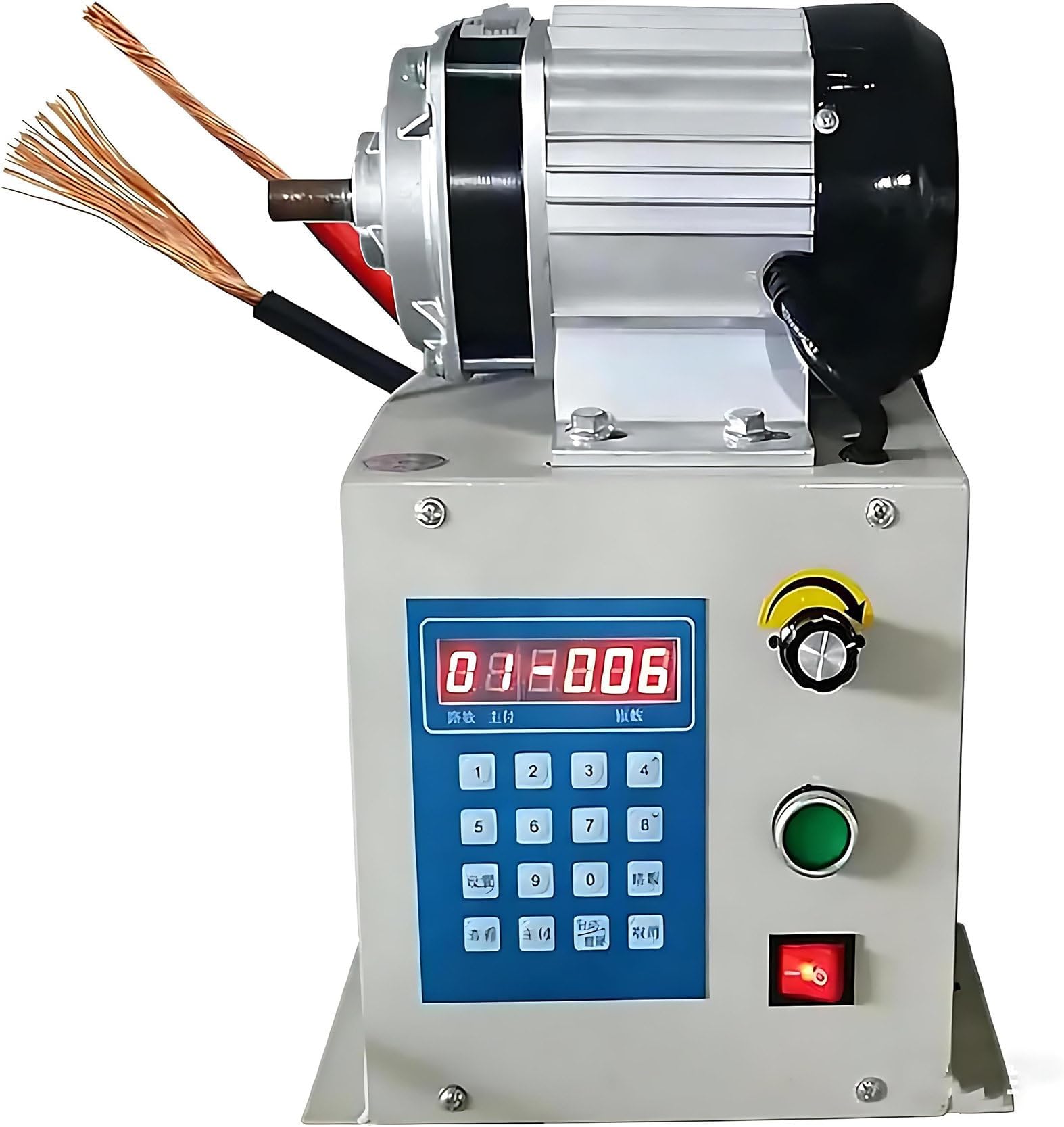 Electric Coil Winder Machine, Digital Control Wire Winding with Coil Counting, Adjustable Speed 0-500rpm, Digital Display Screen, Foot Switch, 800W Power