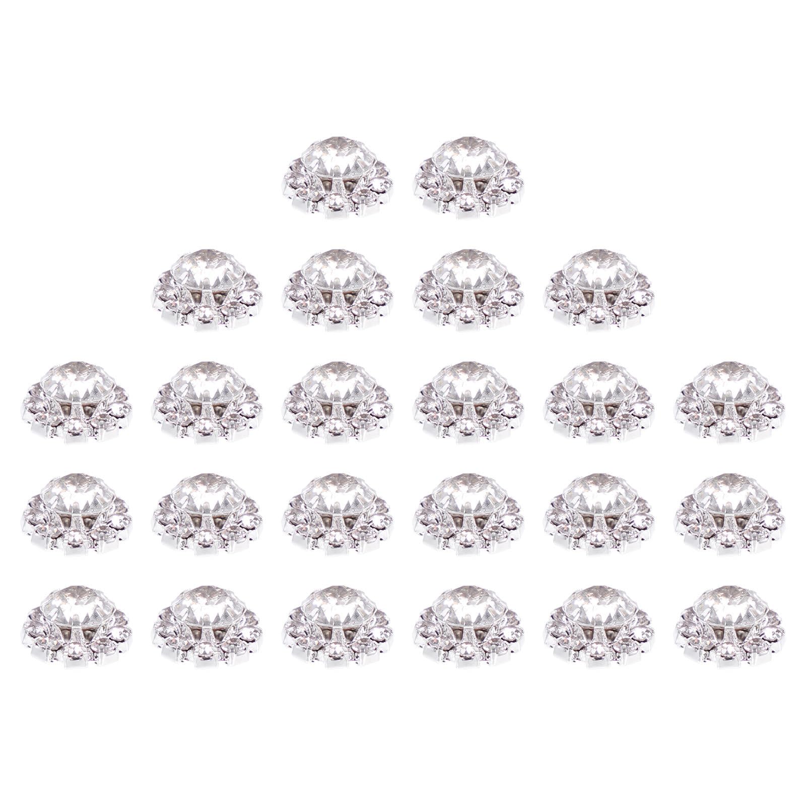 Boutons en alliage strass blanc de mercerie pour customisation haut de gamme