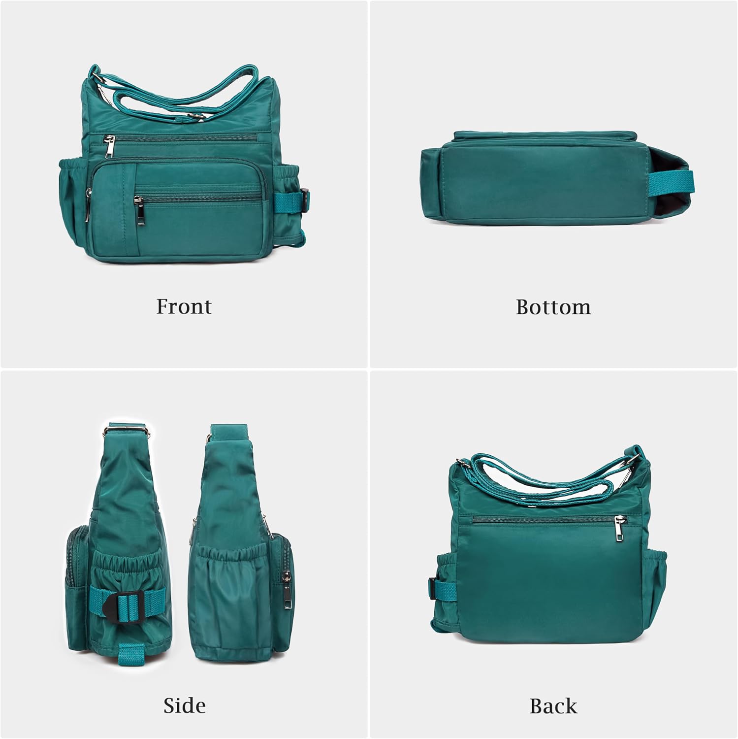 VOLGANIK ROCK RFID Anti Thief Crossbody Bag for Women Waterproof Shoulder Bag Messenger Bag Casual Nylon Purse Handbag - Image 4