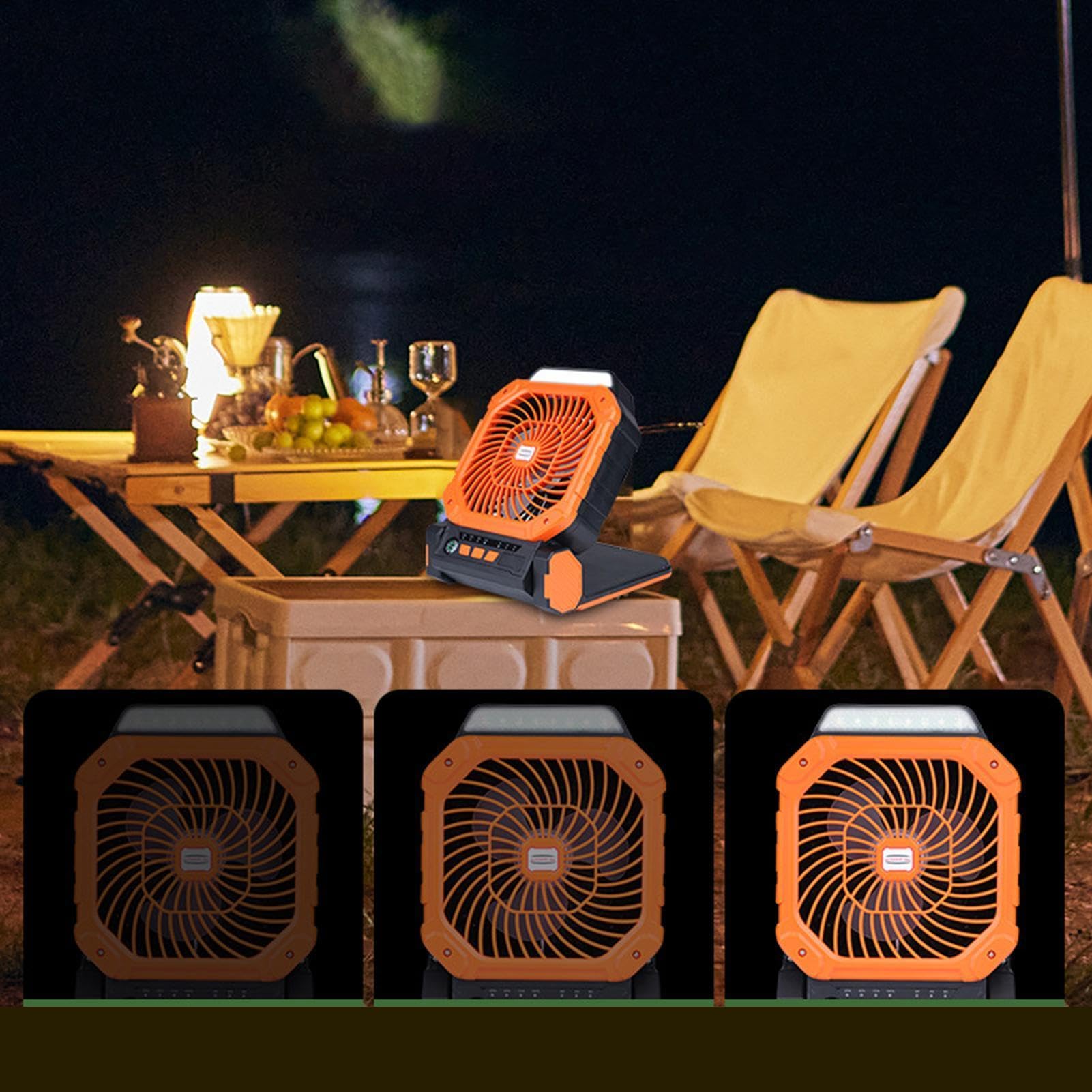 Ventiladores Solares de Exterior con Temporizador 4 Velocidades Luz LED