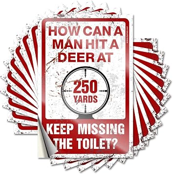 Mechanic Stickers Bathroom Hit A Deer Funny Sticker 10 Pcs Funny Street Signs Tool Decal8X12CM