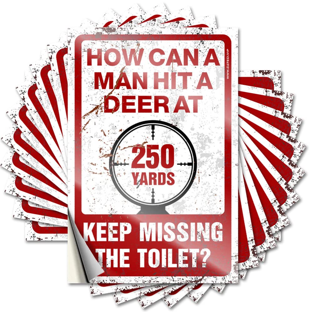 JNBT Bathroom Hit A Deer Sticker/Magnetic Wall Funny Vintage Decal For Book