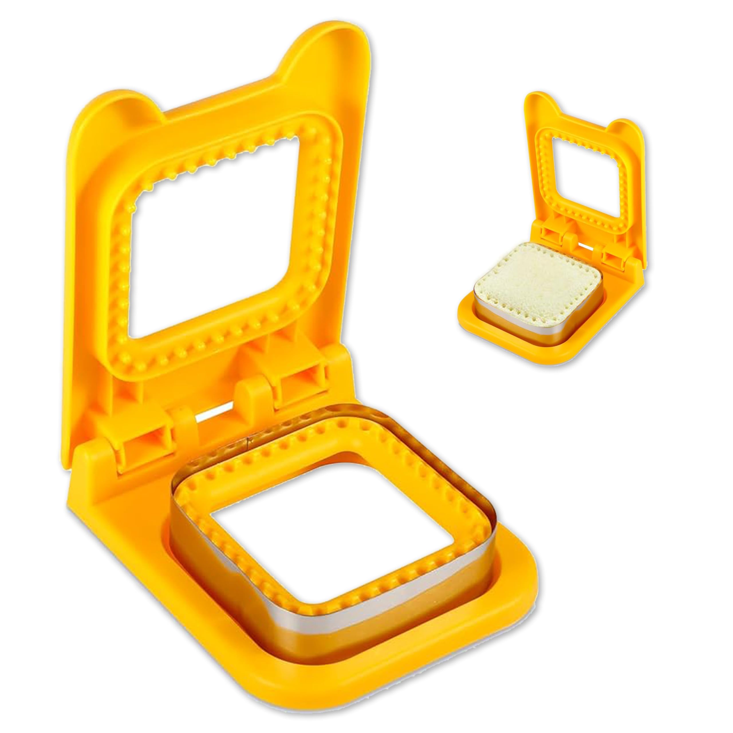 MISREK Sandwich Cutter and Sealer, Decruster Sandwich Maker for Kids Lunch, Uncrustable Sandwich Maker, Easy for School Lunchbox and Bento Box, Square, Multicolour (SQUARE)