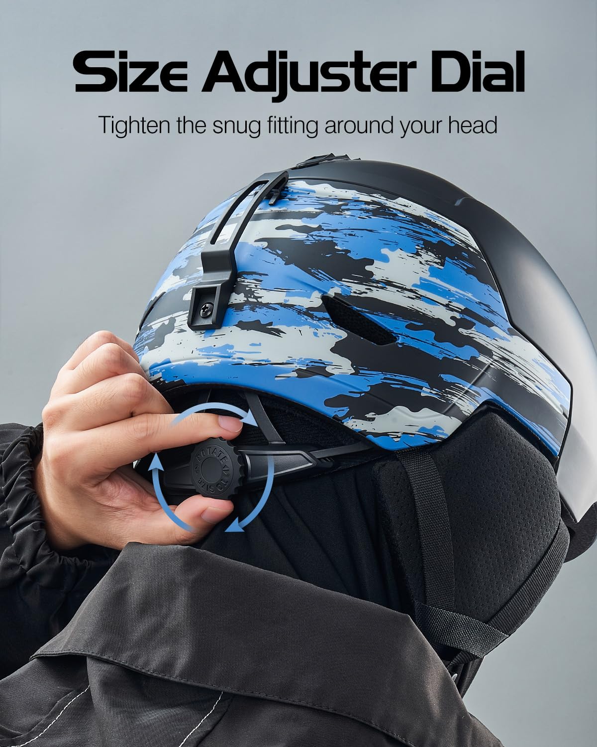 Odoland Casque de Ski pour Homme Femme, Casque de Snowboard avec Réglage Ajustable pour Adulte Adolescent, Certifié Sécurité, Compatible avec Les Lunettes de Ski, pour Ski, Snowboard