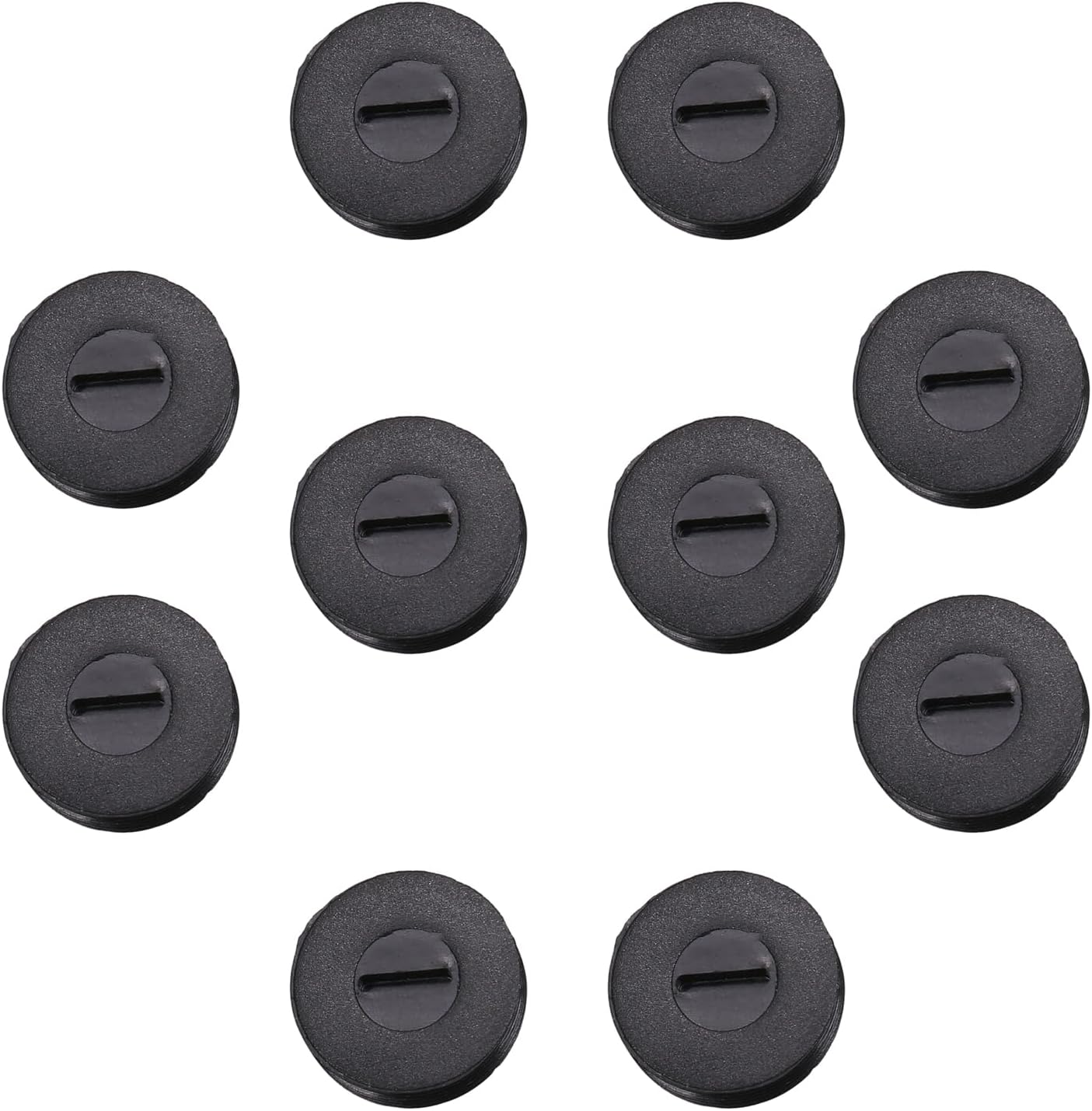 Bettomshin 20Pcs Carbon Brush Holder Caps, 15mm OD Black Carbon Brush Plastic Cover with Slotted Connectors, Motor Electric Brush Cover Replacement Parts For Hammer Grinder Power Tools