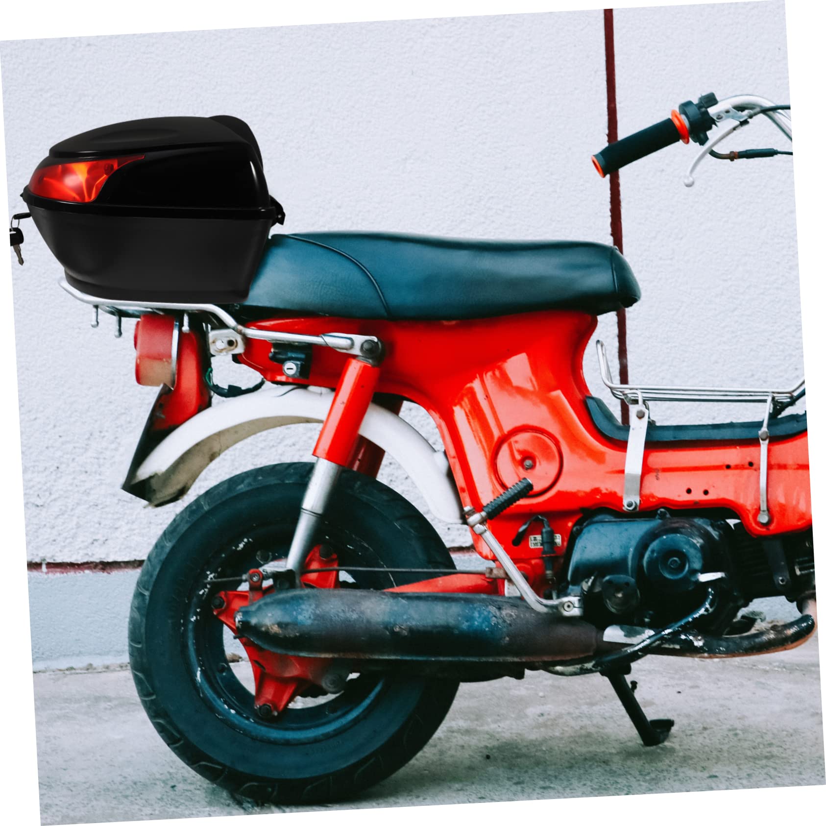 Motorrad Hecktasche Schwarz aus Pp mit Montagesatz