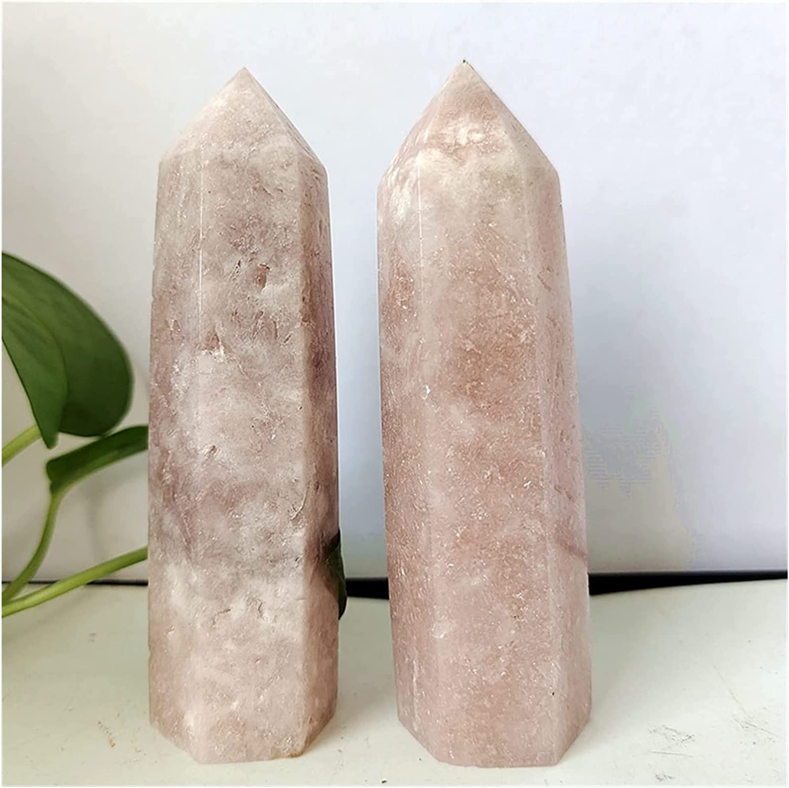 Améthyste rose naturelle en tour de méditation pour créer un coin de sérénité à la maison