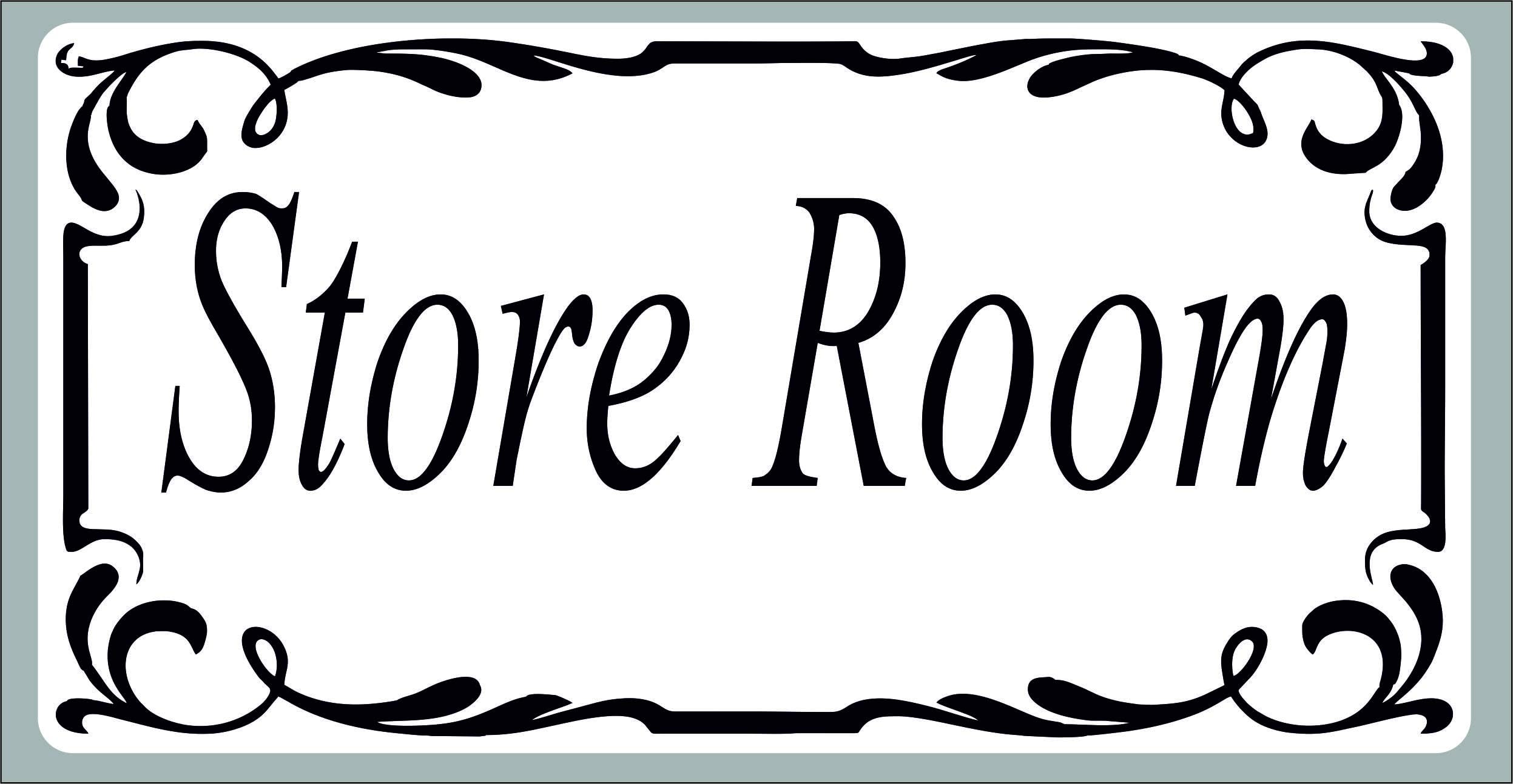 Store Room Door Sign Self Adhesive Vinyl Sticker, Decal