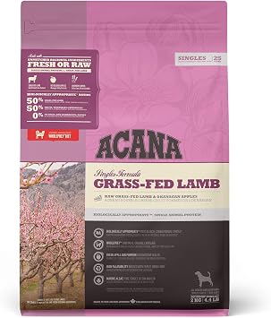 ACANA Grass-Fed Lamb Dog Food Domestic Genuine Product 4.4 lbs 2 kg x1