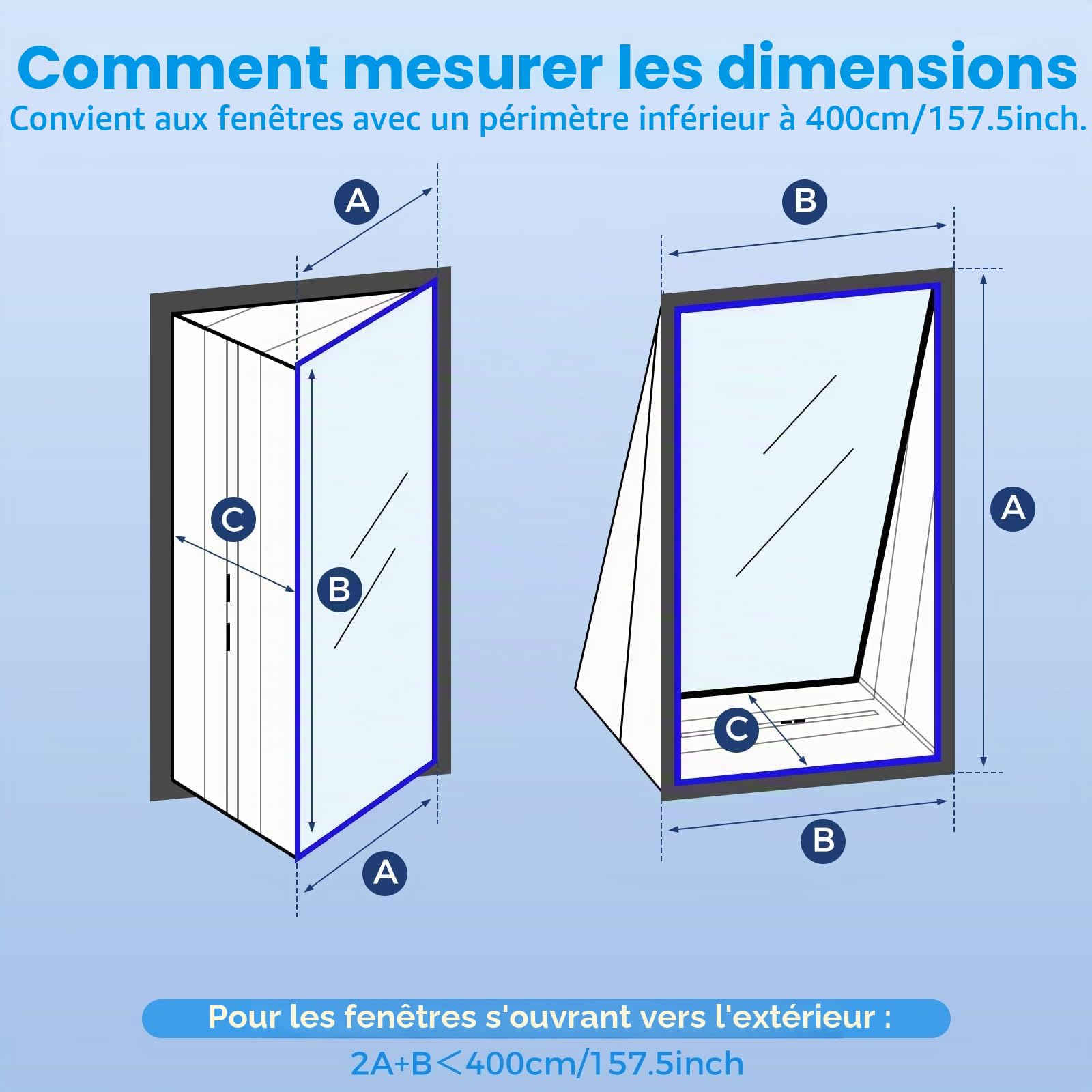 Kit Calfeutrage Climatiseur,400cm Joint de Fenetre pour Climatiseur Mobile Sèche-Linge à évacuation,Calfeutrage Fenetre Climatiseur à Fixer sur Fenêtre, Velux, Fenêtre à Battants