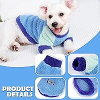 Vista 5 de Ropa para perros pequeños, suéter de forro polar para perros pequeños, niñas y niños, ropa de invierno para perros pequeños, suéteres suaves