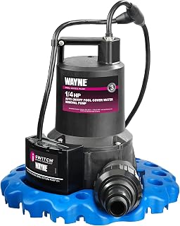 Wayne WAPC250 1/4 HP Automatic Pool Cover Pump - 3000 GPH iSwitch Tech, Reinforced Thermoplastic, Freeze Protection