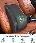 Cordless Shiatsu Neck Massager with Heat & Vibration, Back Neck Shoulder Massager For Deep Tissue, 4D Kneeding Back Massage Pillow, Rechargeable Portable Massage, Gifts for Mom,Dad