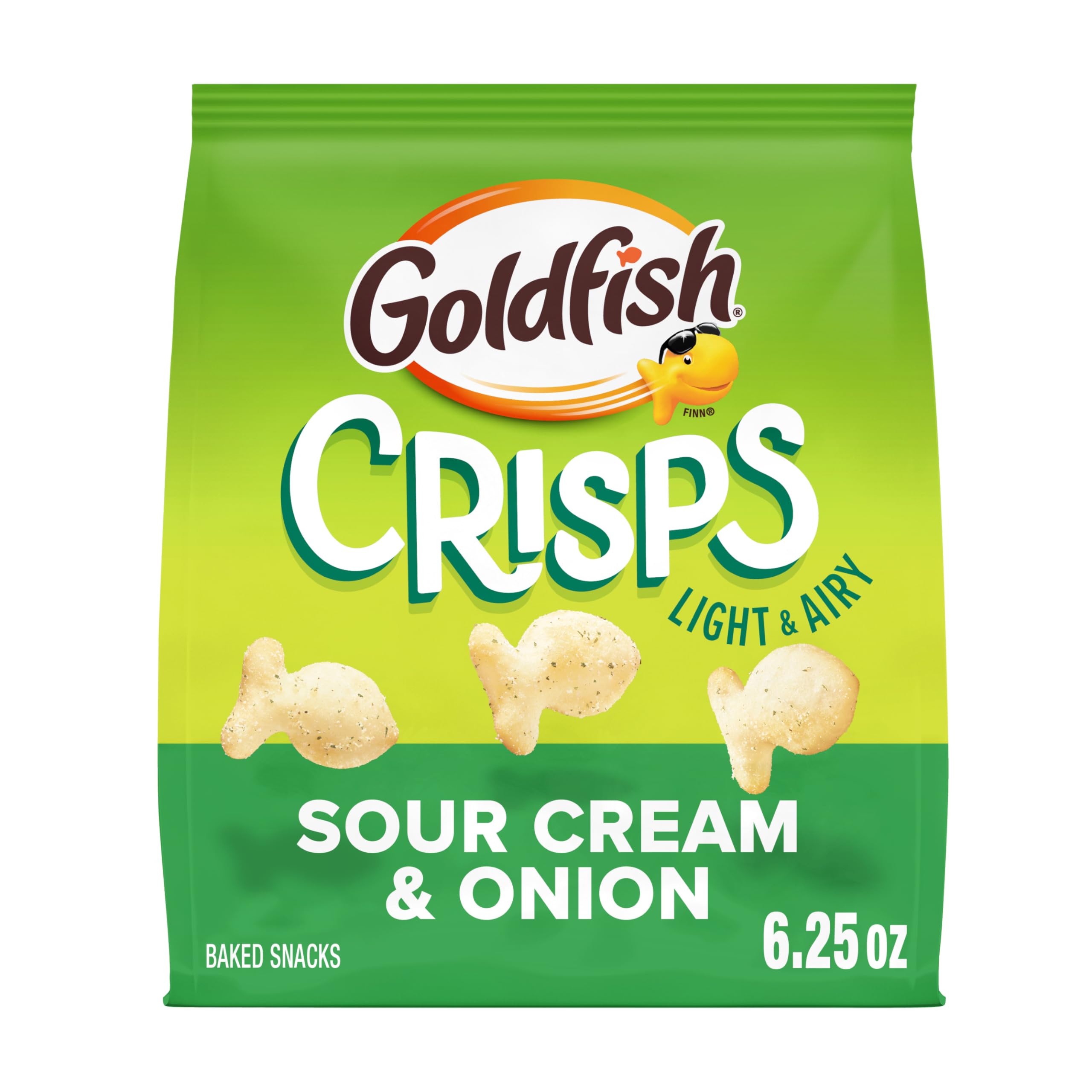 Crisps Sour Cream & Onion Baked Chip Cracker Snacks, 6.25 Oz Bag