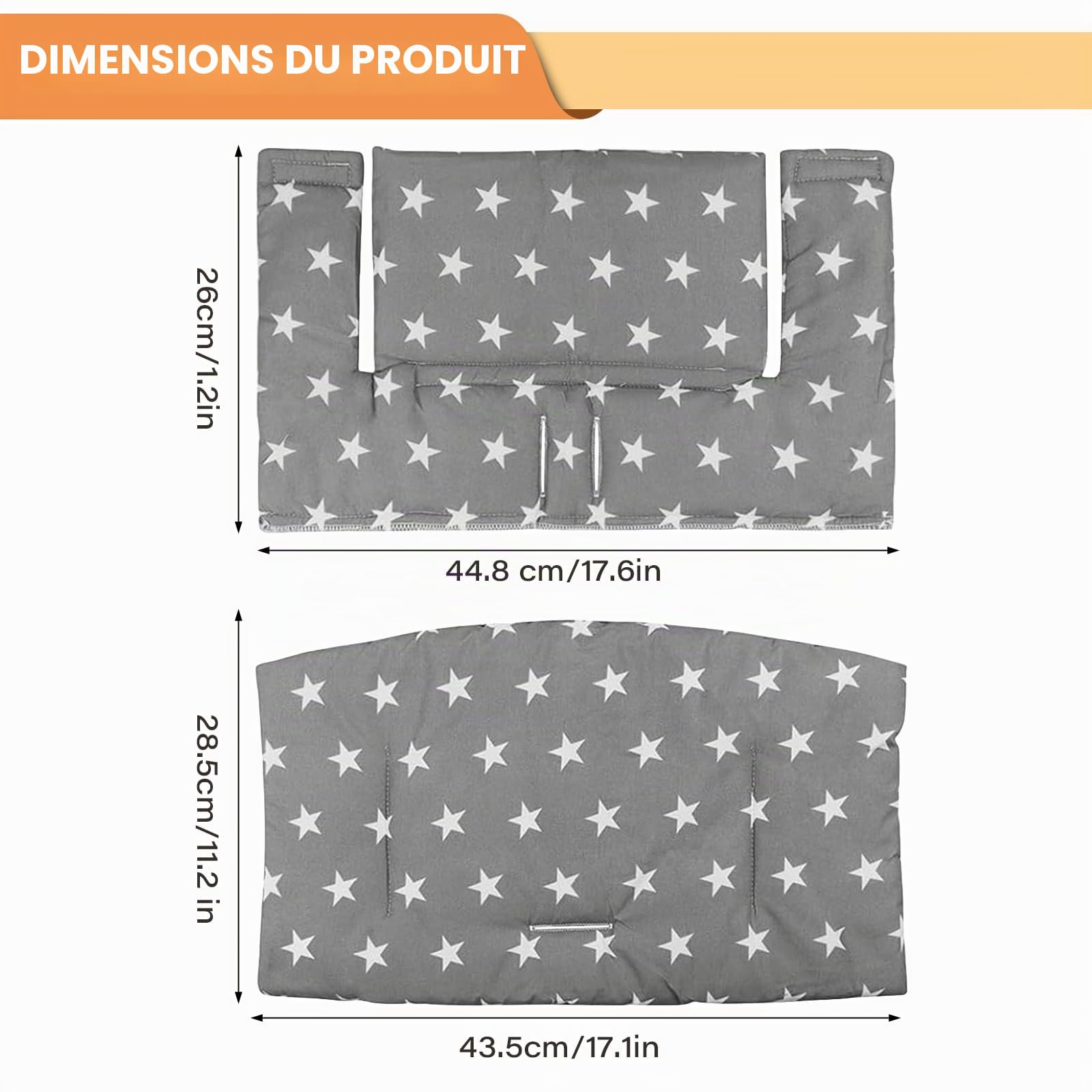 Meyagot Coussin De Chaise Haute, Coussin D'assise Pour Chaise Haute, Coussin De Siège Doux Coussins De Siège Pour Chaise Haute Coussin Pour Chaise Haute Coussins De Rechange Pour Chaise Haute