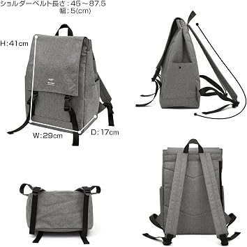 anello Women Flap Backpack, Black (Black 19-3911tcx)