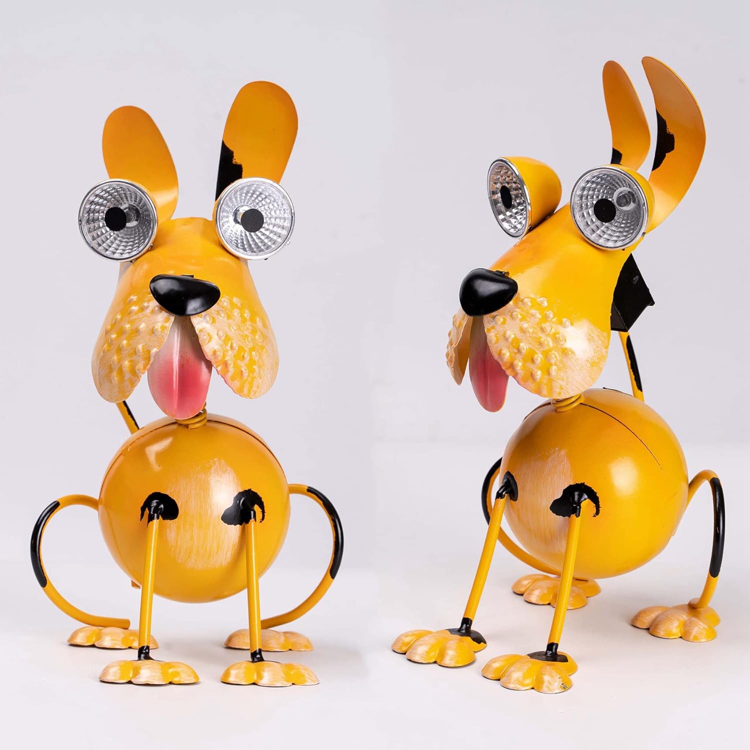 Dog Solar Lights Outdoor,Yard Art Metal Dog Statues,Outdoor Funny Statue for Garden Decor Yard Lawn Ornaments - Image 9