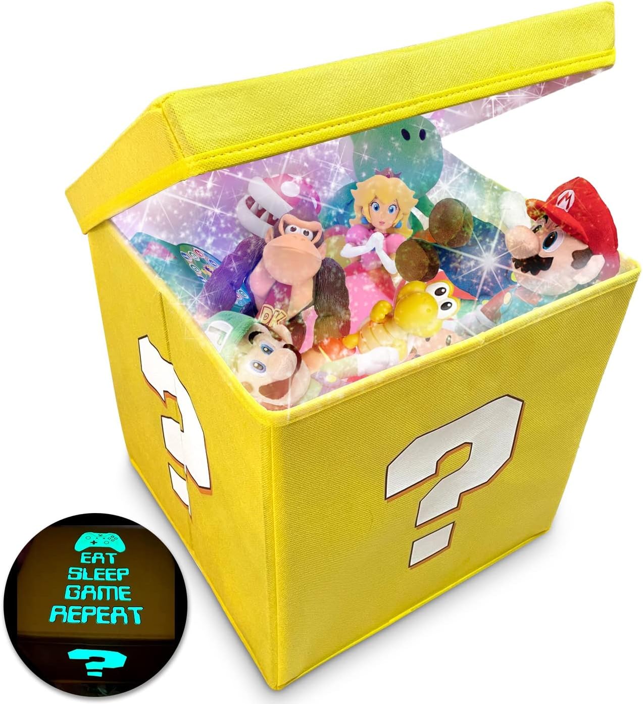 Super Gaming 14” Storage Glowing Box Perfect for Gaming, Parties, Birthdays - Large