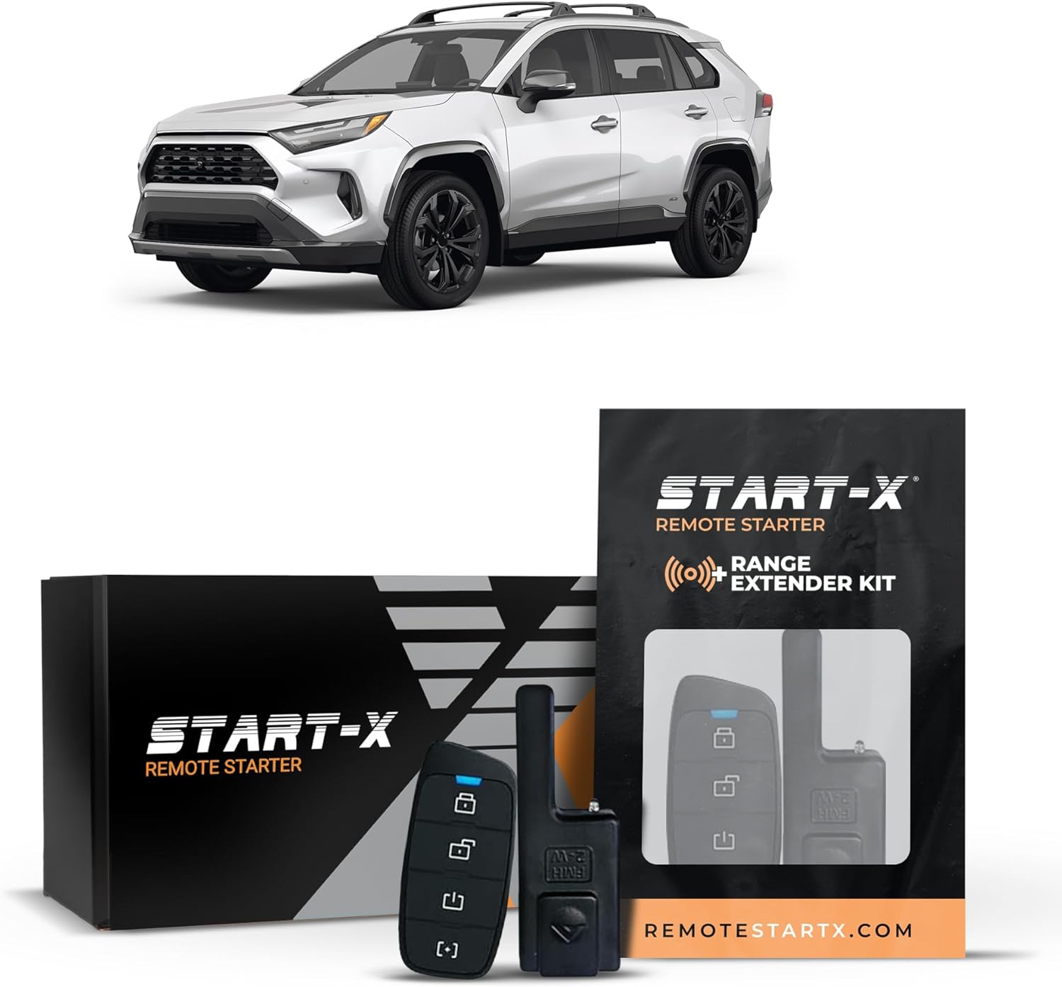 Start-X Remote Starter Kit + 3000ft 2 Way Range Extender for Toyota RAV4 Hybrid (2022, 2023, 2024) Vehicles with Push-to-Start Ignition
