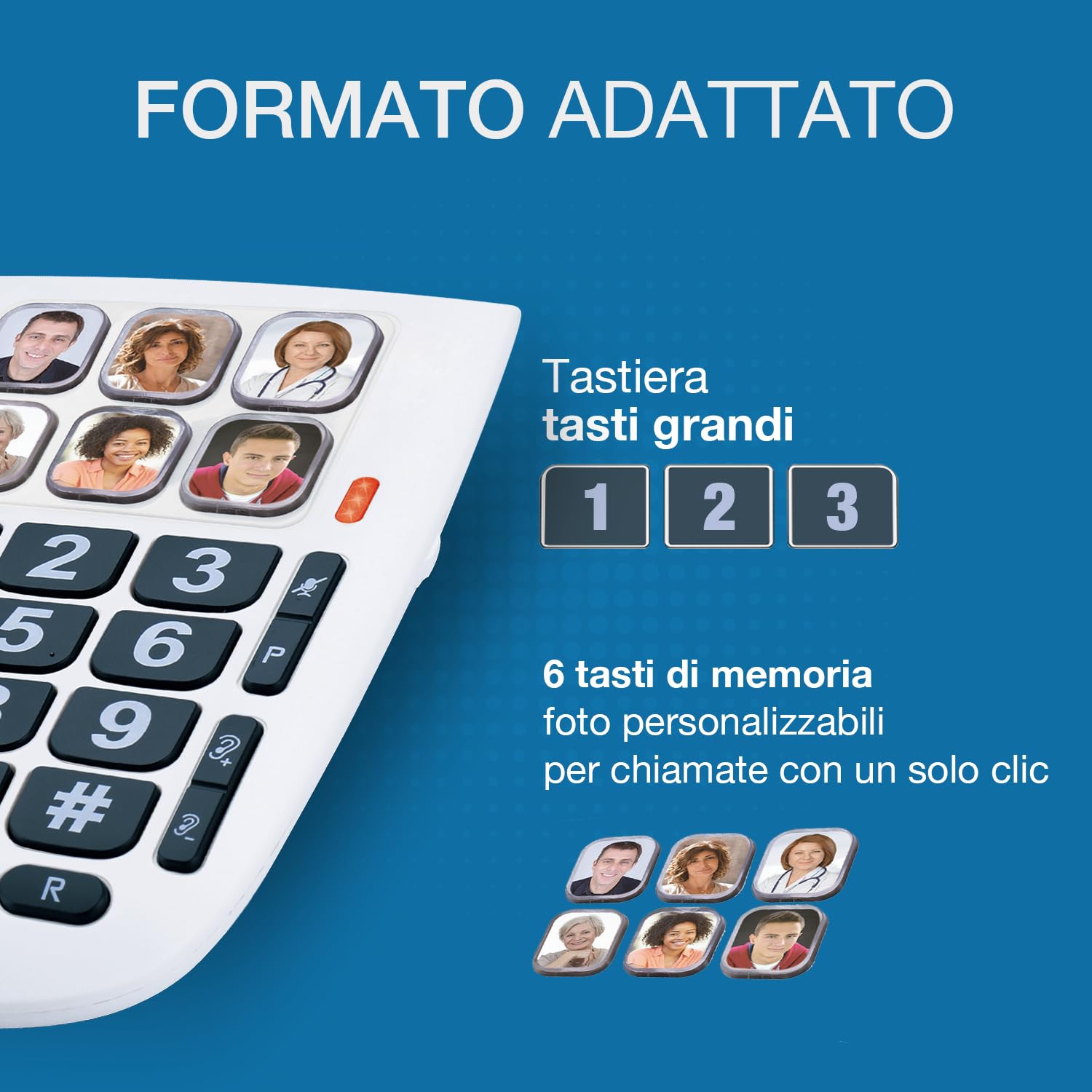 ALCATEL TMAX 10 - Telefono Fisso a Filo per Anziani - Tasti Grandi - Vivavoce - Indicatore Luminoso Chiamata in Arrivo - Tasti con Foto - Compatibile con Apparecchi Acustici - Bianco