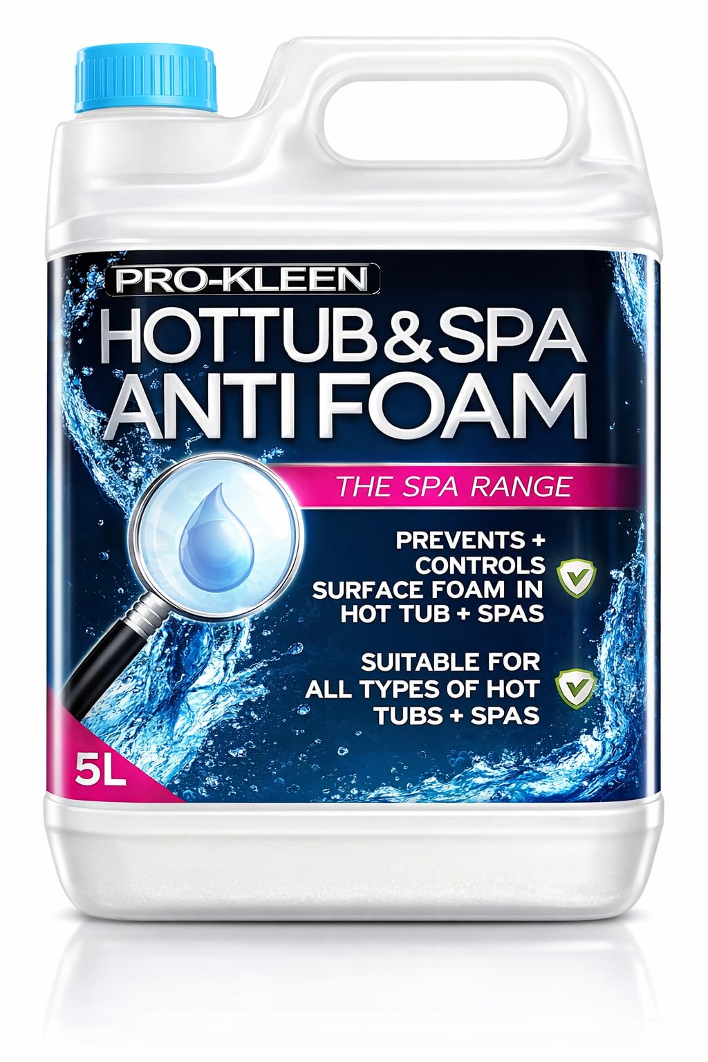MY1446 Tub & Spa Anti Foam for All Hot Tubs & Spas-Easy to Use 5L, Clear (5 Litres)