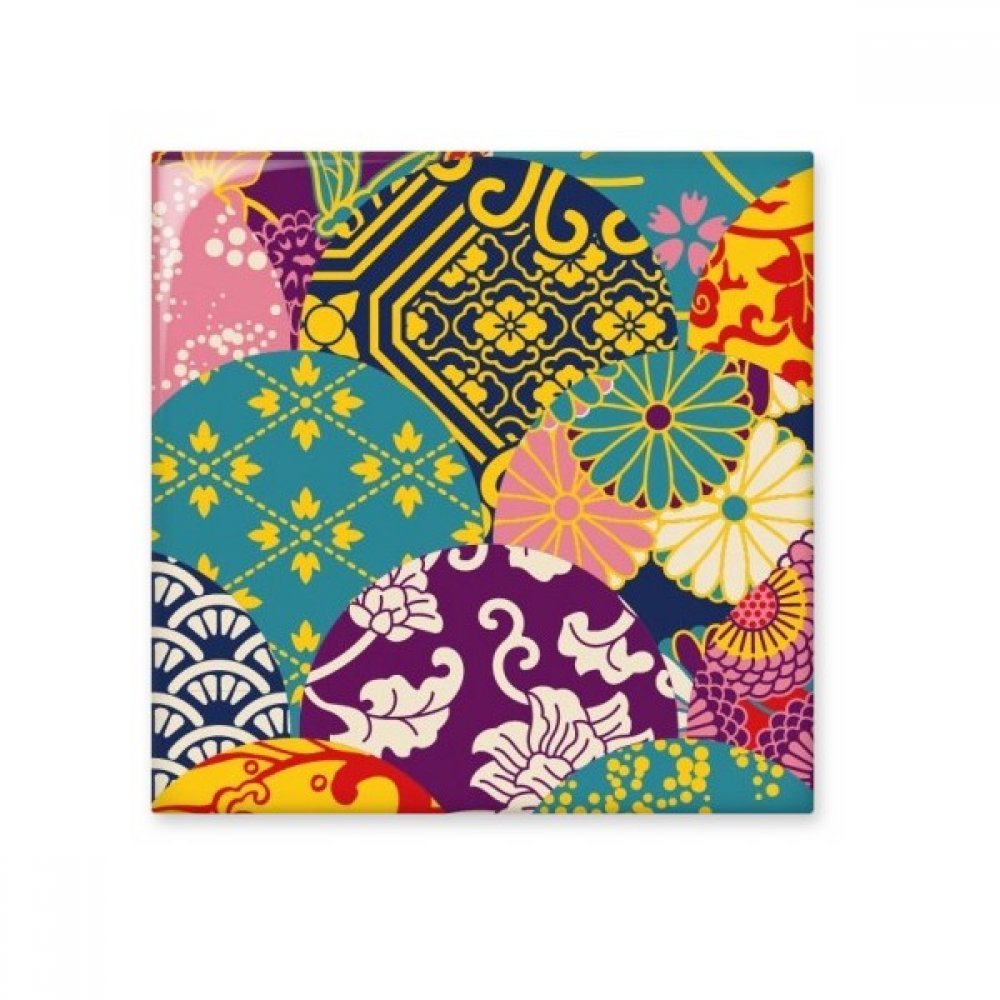 Carreaux de céramique style bisque au motif de fleurs et de feuilles de style sino-japonais S